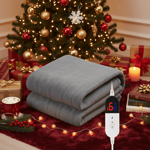 Electric Blanket 50X60 Inches 4 Hour Auto Disconnect 6 Heat Settings Machine Washable